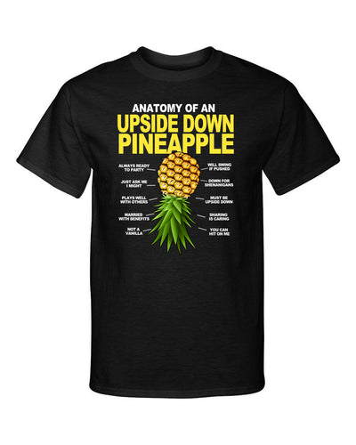 Anatomy of an Upside Down Pineapple Swingers Lifestyle Graphic Tee Shirt
