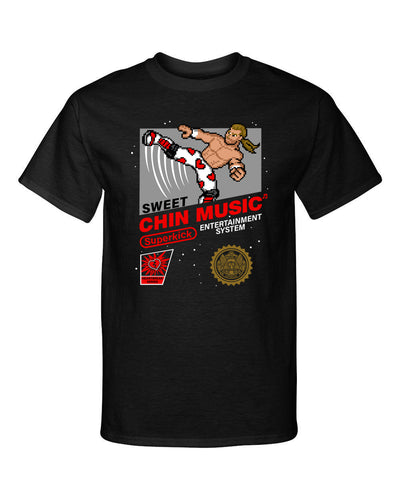 Sweet Chin Music Shawn Michaels NES Wrestling 8-Bit Gaming System Graphic Shirt