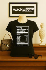 Boxing Boxer Nutrition Training Stats Boxeo Graphic Tee Shirt