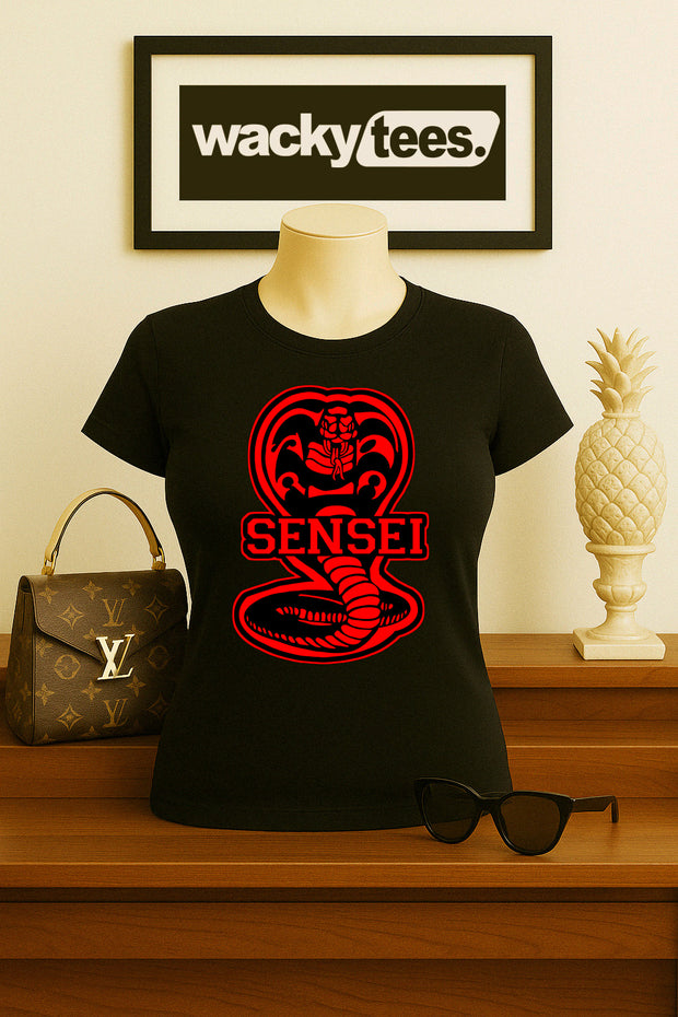 Cobra Kai Karate Kid Sensei Cobra Graphic Tee Shirt