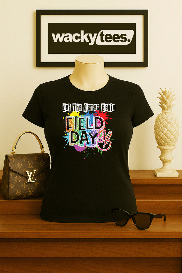 Field Day Let the Games Begin Graphic Tee Shirt