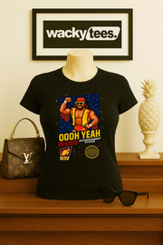 Oooh Yea Macho Man Wrestling NES 8bit Gaming NES Style Cover Graphic Tee Shirt