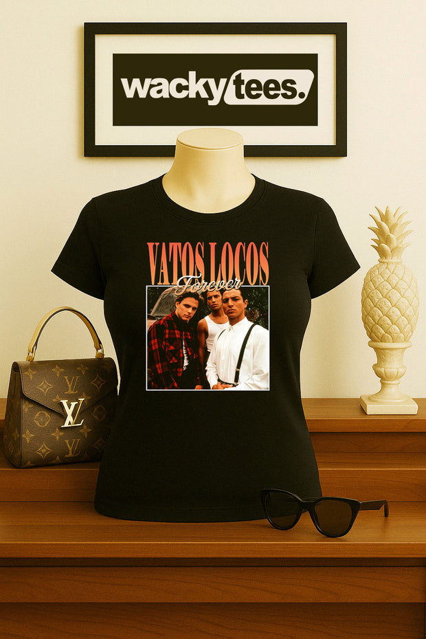 Vatos Locos Forever 3 Blood In Blood Out Blood Style Graphic Tee Shirt