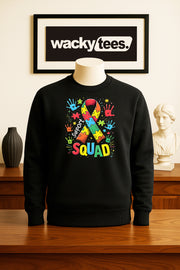 Autism Awareness Support Squad Graphic Tee Shirt