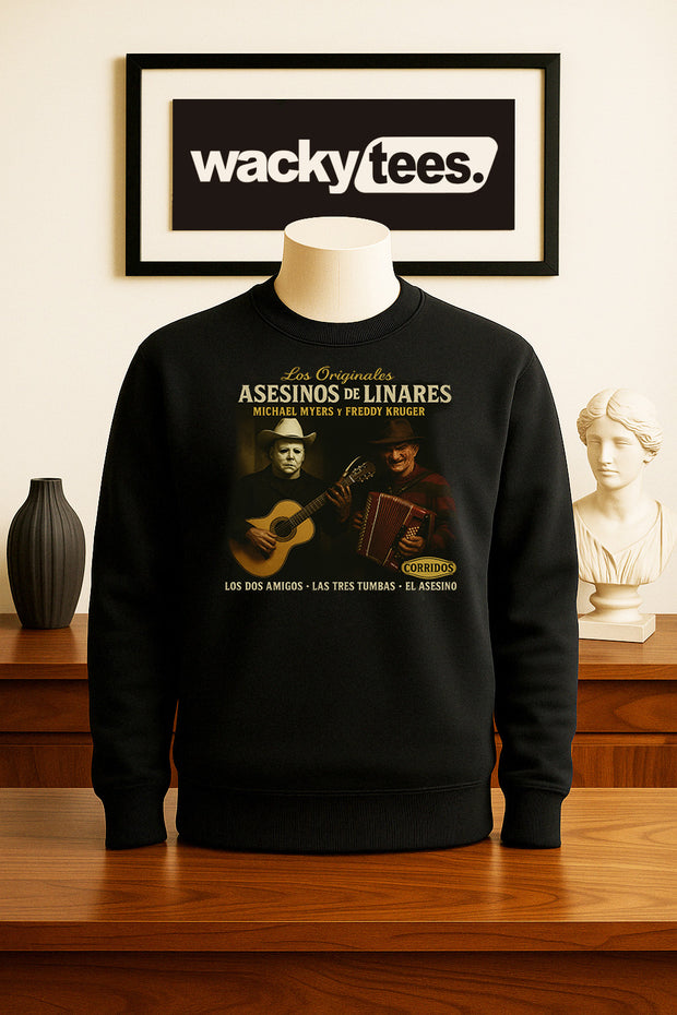Los Asesinos De Linares Corridos Album Cover Michael Y Freddy Graphic Tee Shirt