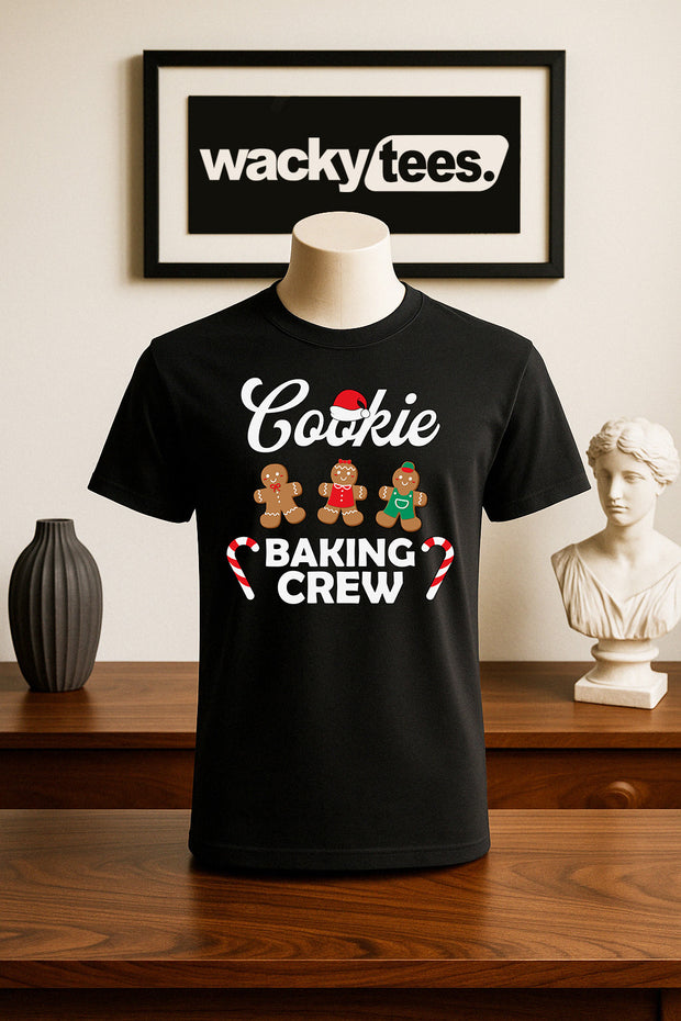 Cookie Baking Crew Christmas Holiday Family Funny Graphic Tee Shirt