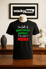Full of Holiday Spirit and its called Vodka Christmas Holiday Family Graphic Tee Shirt