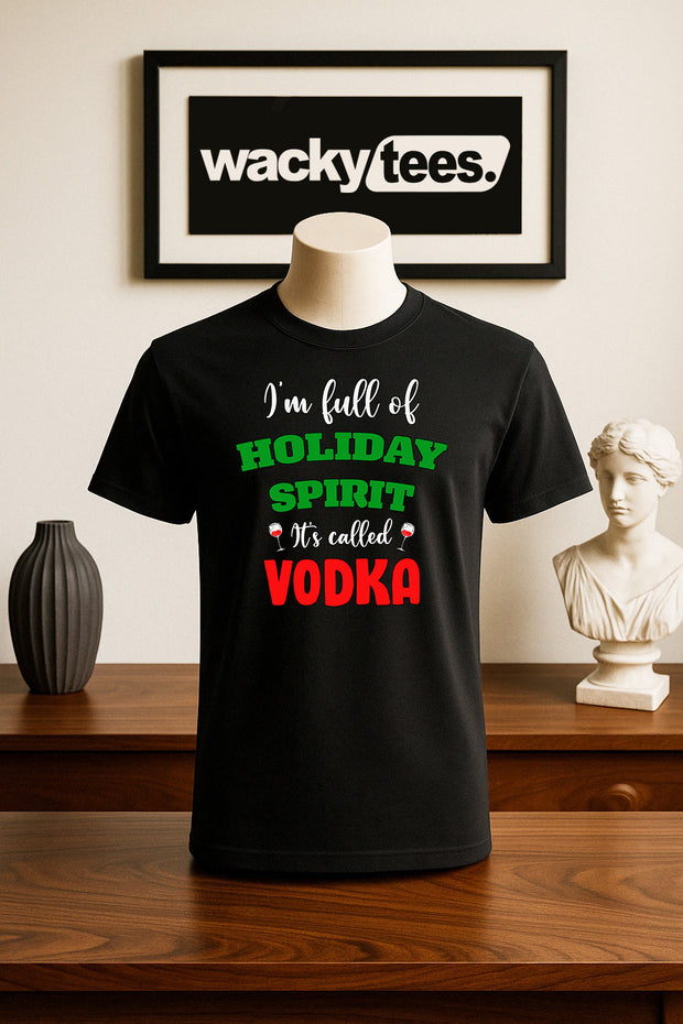 Full of Holiday Spirit and its called Vodka Christmas Holiday Family Graphic Tee Shirt