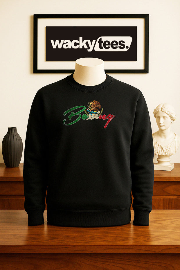 Boxing Mexico Mexican Flag Letters Eagle Boxeo Graphic Tee Shirt