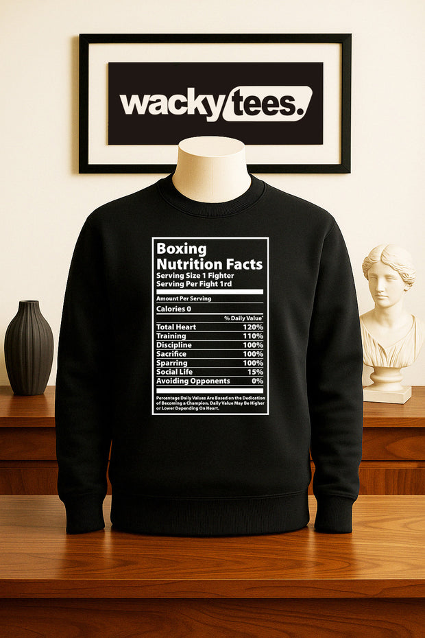 Boxing Boxer Nutrition Training Stats Boxeo Graphic Tee Shirt