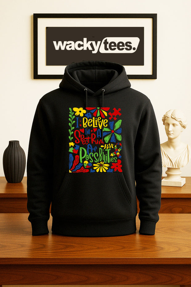 I Believe in a Spectrum of Possibilities Autism Awareness Graphic Tee Shirt