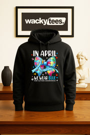 In April We Wear Blue for Autism Awareness 2 Graphic Tee Shirt