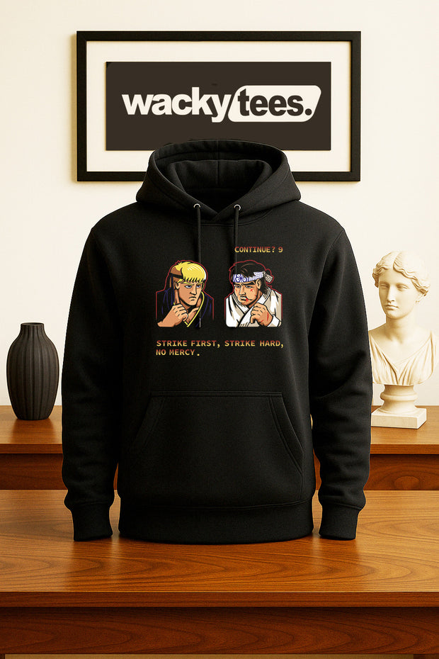No Mercy Street Fighter Cobra Kai Johnny Defeat Daniel Miyagi Graphic Tee Shirt