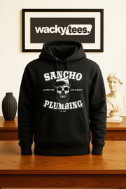 Sancho Plumbing Laying Pipe Day and Night Graphic Tee Shirt