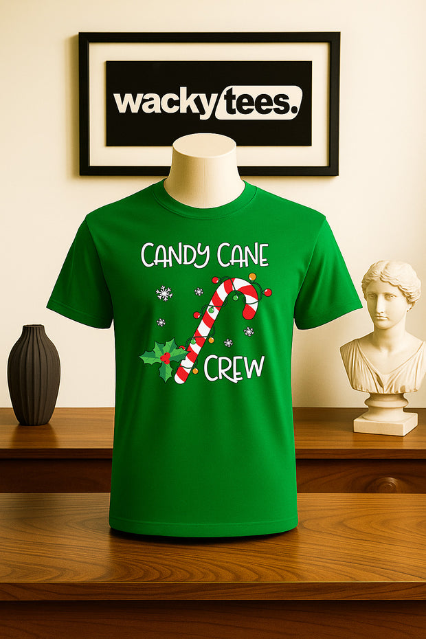 Candy Cane Crew Christmas Holiday Family Funny Graphic Tee Shirt