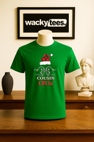 Christmas Cousin Crew Holiday Family Funny Graphic Tee Shirt