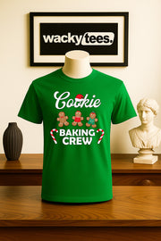 Cookie Baking Crew Christmas Holiday Family Funny Graphic Tee Shirt