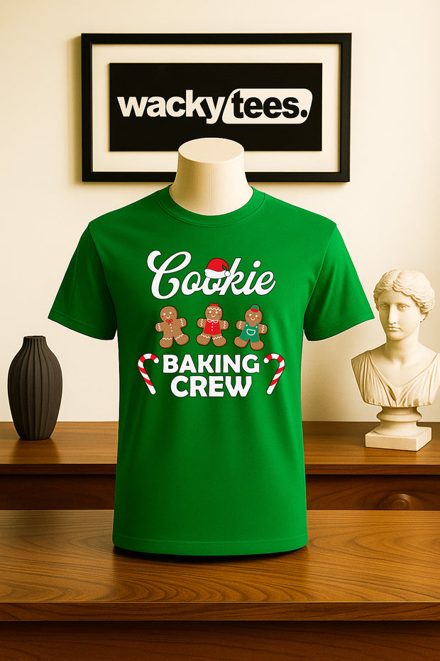 Cookie Baking Crew Christmas Holiday Family Funny Graphic Tee Shirt