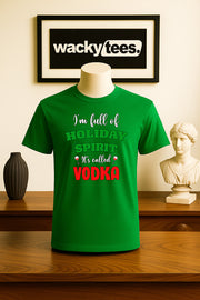 Full of Holiday Spirit and its called Vodka Christmas Holiday Family Graphic Tee Shirt