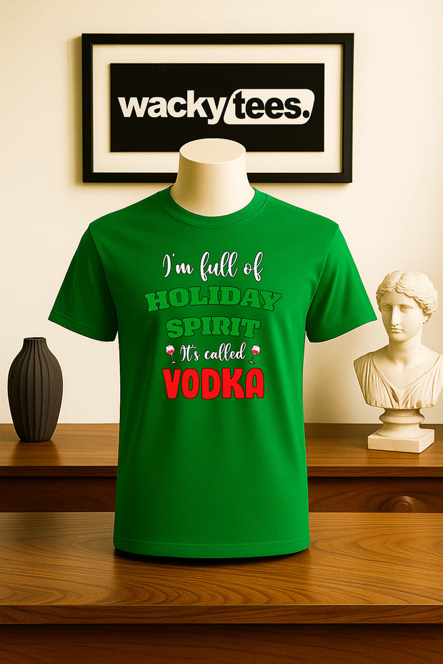 Full of Holiday Spirit and its called Vodka Christmas Holiday Family Graphic Tee Shirt