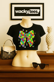 Autism Awareness Ribbon Graphic Tee Shirt