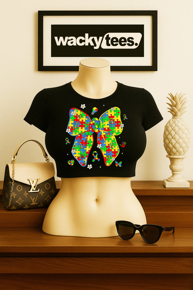 Autism Awareness Ribbon Graphic Tee Shirt