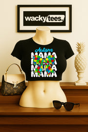 Autism Mama Mama Mama Awareness Graphic Tee Shirt
