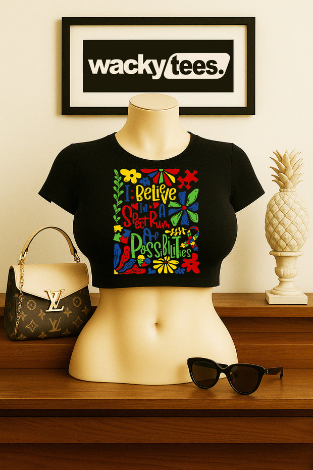 I Believe in a Spectrum of Possibilities Autism Awareness Graphic Tee Shirt