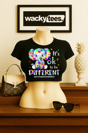 Its okay to be Different Elephant Autism Awareness Graphic Tee Shirt