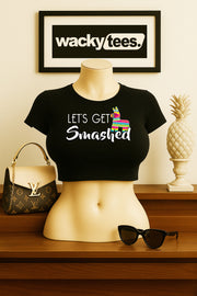 Lets Get Smashed Pinata Party Style Graphic Tee Shirt