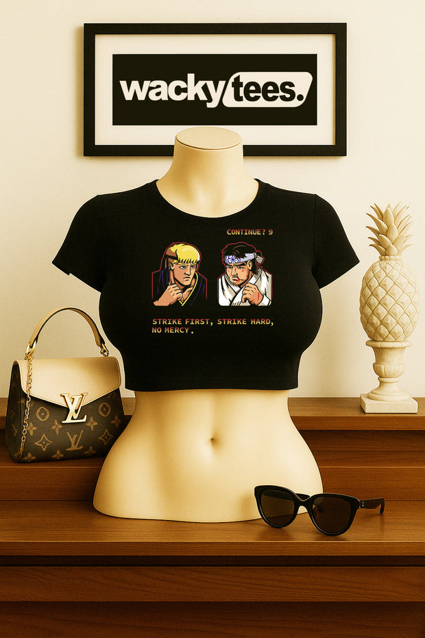 No Mercy Street Fighter Cobra Kai Johnny Defeat Daniel Miyagi Graphic Tee Shirt