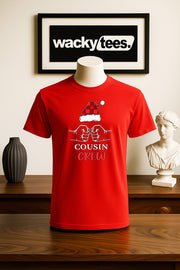 Christmas Cousin Crew Holiday Family Funny Graphic Tee Shirt