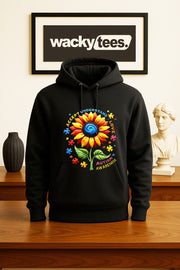 Accept Understand Love Autism Awareness Sunflower Graphic Tee Shirt