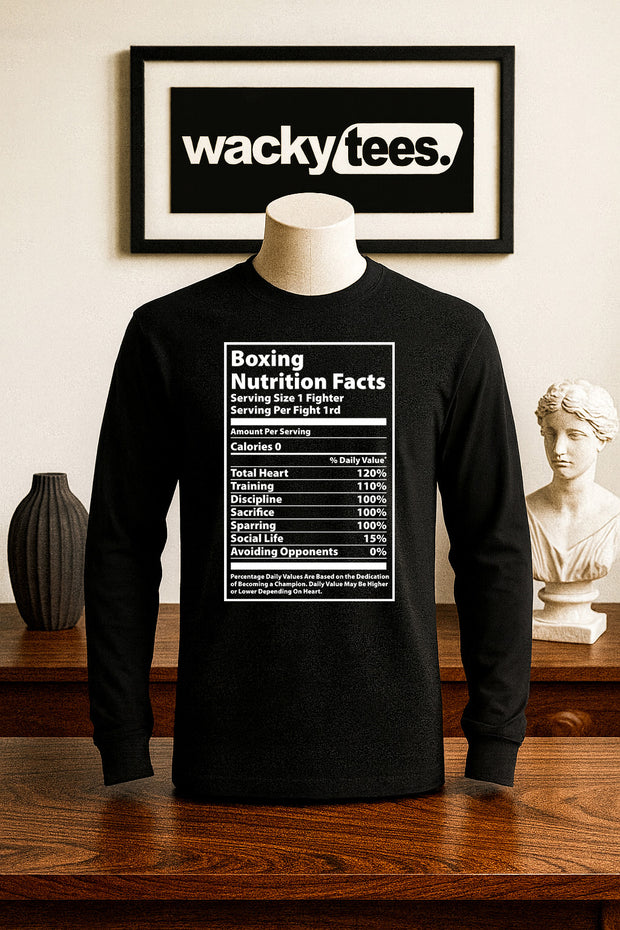 Boxing Boxer Nutrition Training Stats Boxeo Graphic Tee Shirt