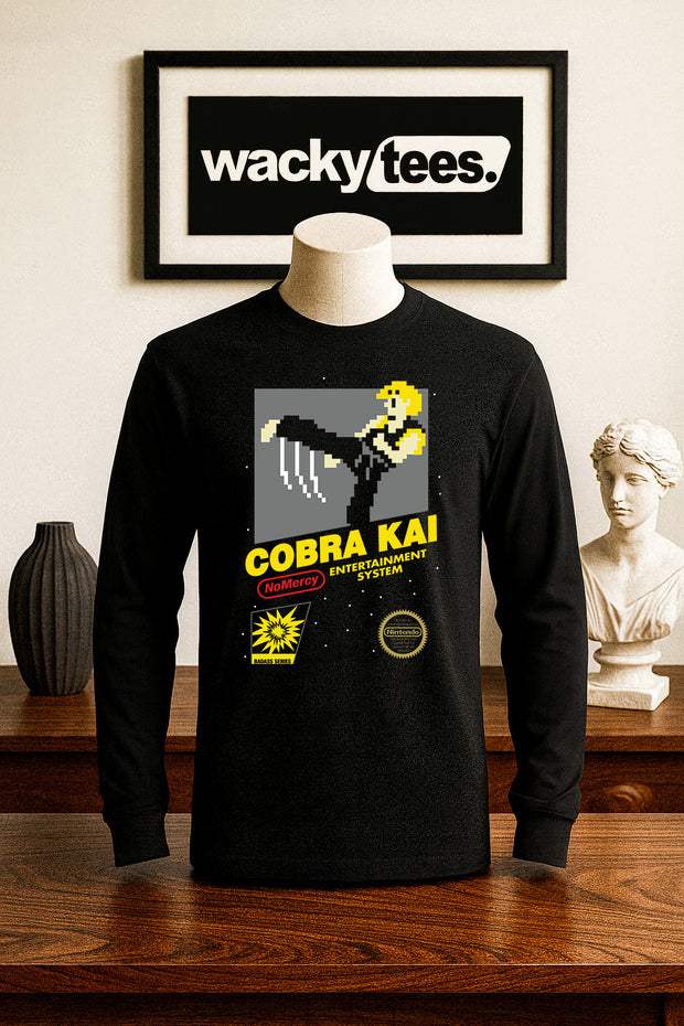 Cobra Kai Kung Fu 8bit NES Gaming Cover Style Graphic Tee Shirt