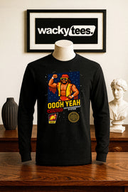 Oooh Yea Macho Man Wrestling NES 8bit Gaming NES Style Cover Graphic Tee Shirt