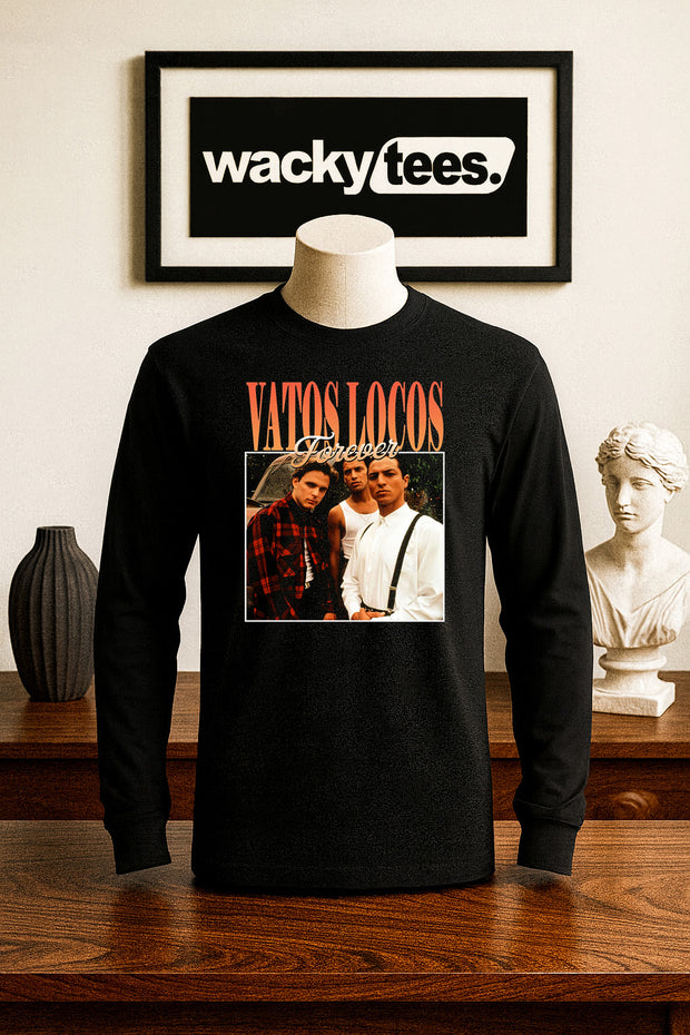 Vatos Locos Forever 3 Blood In Blood Out Blood Style Graphic Tee Shirt