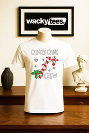 Candy Cane Crew Christmas Holiday Family Funny Graphic Tee Shirt