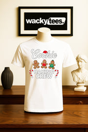 Cookie Baking Crew Christmas Holiday Family Funny Graphic Tee Shirt