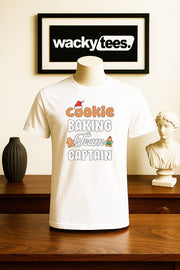 Cookie Baking Team Captain Christmas Holiday Family Funny Graphic Tee Shirt
