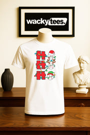 Ho Ho Ho Baseball Balls Ornaments Christmas Holiday Family Graphic Tee Shirt