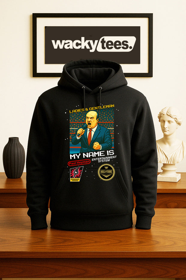 Ladies and Gentleman My Name is Paul Heyman Wrestling 8bit Gaming NES Cover Graphic Tee Shirt