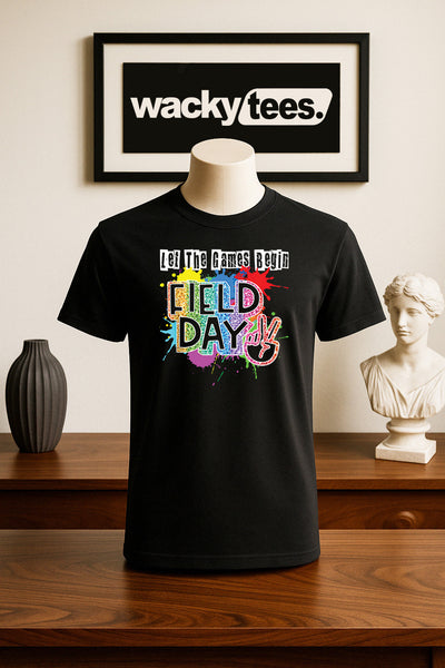 Field Day Let the Games Begin Graphic Tee Shirt