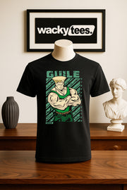 Street Fighter Guile USA United States Marital Arts Gaming Graphic Tee Shirt