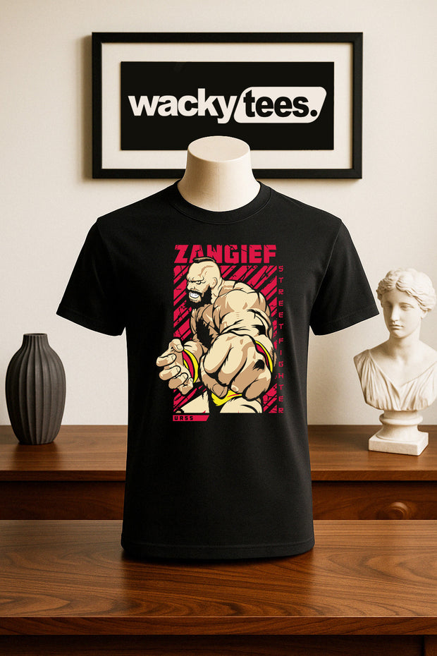 Street Fighter Zangief USSR Soviet Union Russia Marital Arts Gaming Graphic Tee Shirt