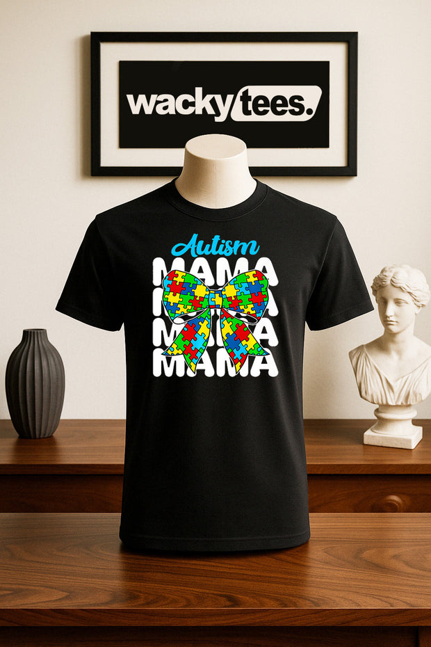 Autism Mama Mama Mama Awareness Graphic Tee Shirt