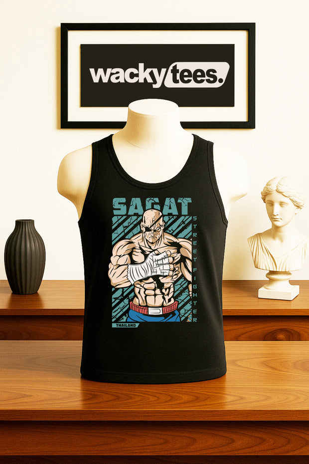 Street Fighter Sagat Thailand Marital Arts Gaming Graphic Tee Shirt
