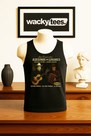Los Asesinos De Linares Corridos Album Cover Michael Y Freddy Graphic Tee Shirt