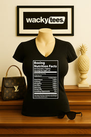 Boxing Boxer Nutrition Training Stats Boxeo Graphic Tee Shirt