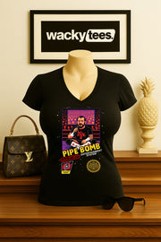 CM Punk 2011 Pipe Bomb Wrestling Promo 8bit Gaming NES Style Cover Graphic Tee Shirt